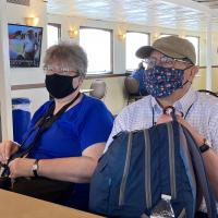 Chuck and Mary on boat ride to Fort Sumter