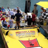 Boarding the Thriller Speed Boat