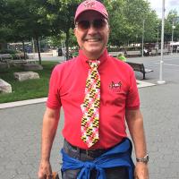 Bill and his newly purchased tie