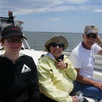 Docent, Kathryn and Jerry on Boat to Thomas Point Shoal