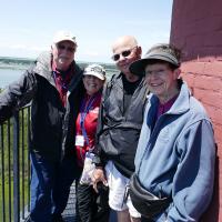 Dave, Kathryn, Bill and Peggy at the top of Assateague Lighthouse