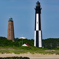 Old and New Cape Henry from the water