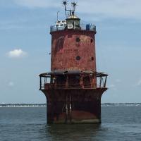 Another view of Thimble Shoal Lighthouse