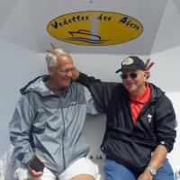 Two tour children enjoying the ride to Ile de Batz