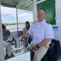 Captain for our boat ride to Shell Island
