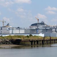 Saint-Nazaire is a major ship building center - We passed the almost completed Celebrity Edge