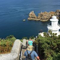  Climbing down to the Sark lighthouse
