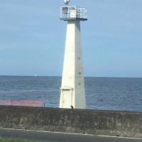 Coconut Point Light in Hilo Harbor