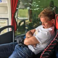 David really relaxing.  He worked very hard to keep us in line and on the right road.