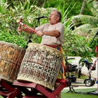 Frank doing his drum solo in Tahiti Village