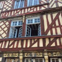 Interesting historic half timer houses in Rennes.