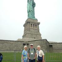 Rich, Glenda and Jan at the Statue of Liberty