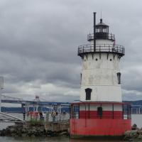 Closer view of Tarrytown Lighthouse