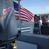 Peggy and Virginia made the walk to the lighthouse... and then climbed to the top!