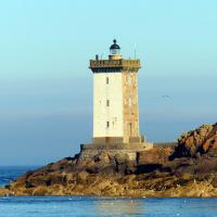 Kermorvan lighthouse, just one of 13 lighthouses viewed on Day 11.