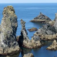The Needles of Port Coton make for an interesting interpretation of rock shapes - See Louis XIV?