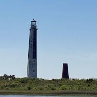 New and Old Cape Romaine Lighthouse