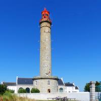The granite tower at Phare de Goulphar on Belle Ile was designed by Augustine Fresnel