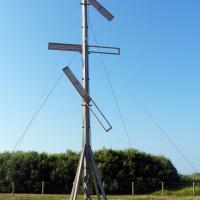 A semaphore telegraph is a system of conveying information by means of visual signals, using towers with pivoting shutters, also known as blades or paddles.