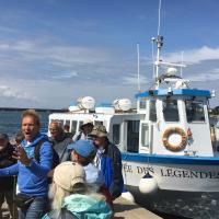 Another boat ride, this one to the Bay of Morlaix and Ile de Batz.  There's David giving directions on what to do.