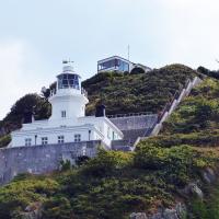 Sark Lighthouse a "rock" lighthouse, but one where the keeper could walk to a pub when off duty!