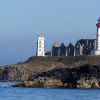 A nice view of St Mathieu from the ferry to Ouessant