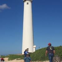 Walking the beach to Barbers Point Light