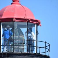 Jeremy and Kelly in West Quoddy lantern room