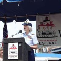 RADM Brice-O’Hara at the podium.